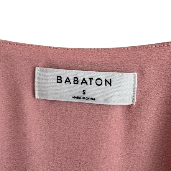 ARITZIA | BABATON Morris Racerback Top Pink Sleeveless V-Neck Flowy Blouse Small - Picture 3 of 8